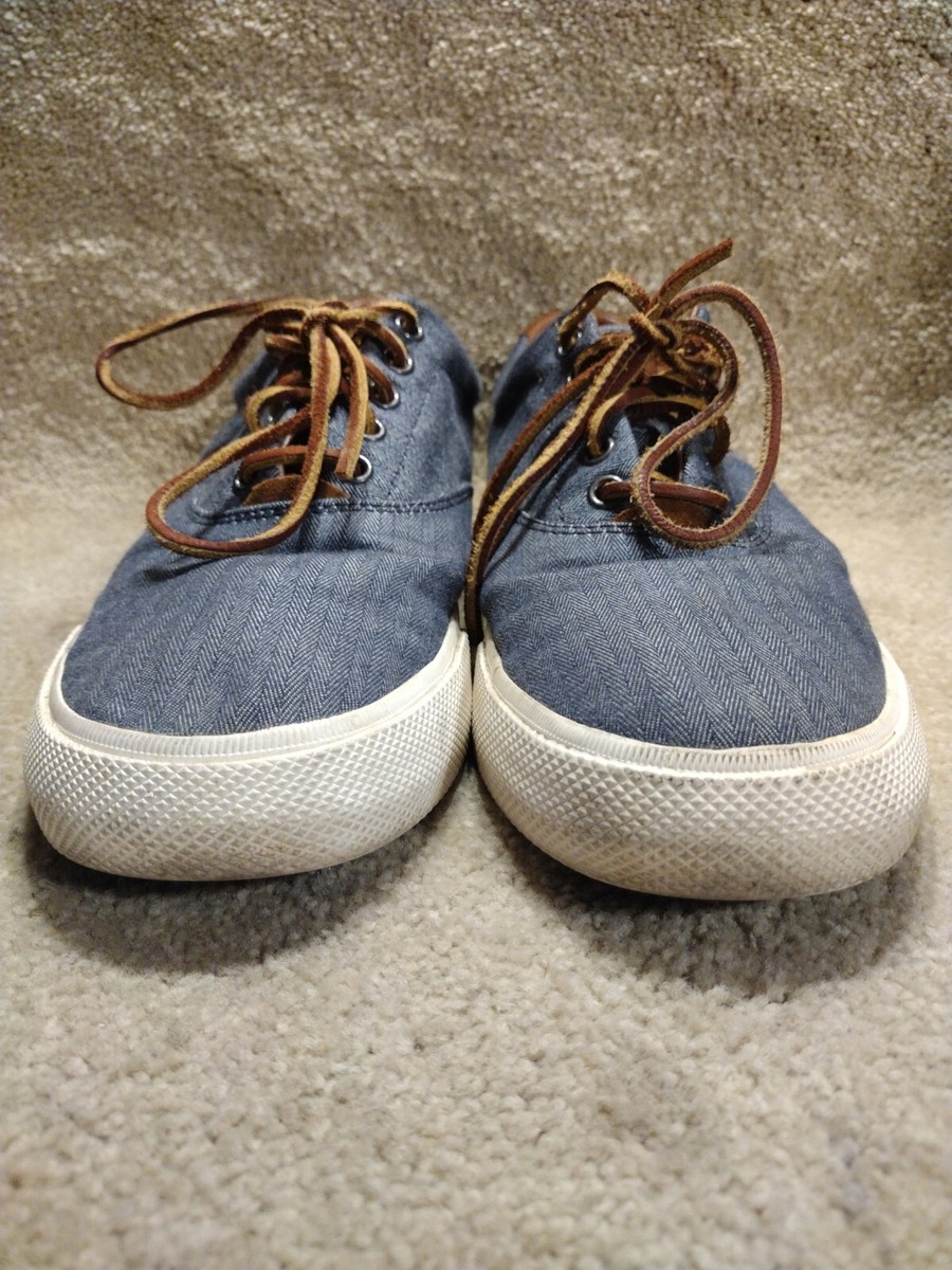 Ralph Lauren POLO Vaughn 11501 Low Top Blue Fabric Sneakers