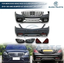 For Mercedes Benz W222 S-Class 2014-2017 Facelift 2018+ S63 AMG Bumper Kit Light