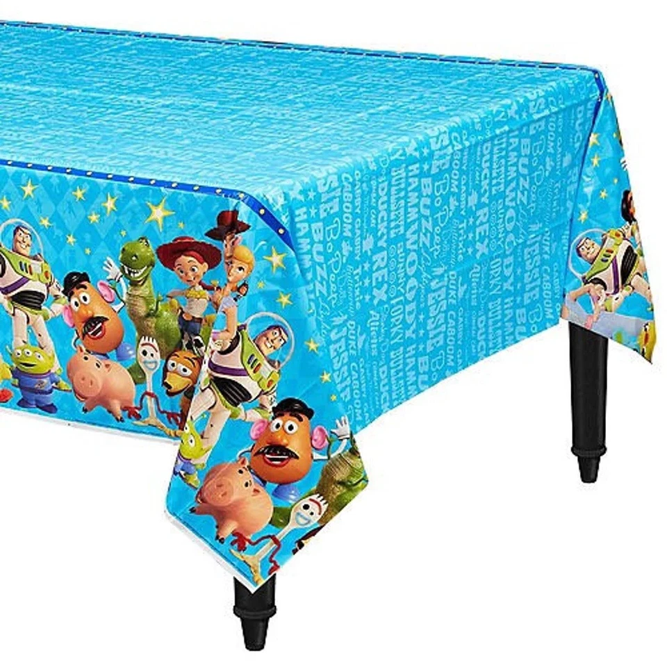 Toy Story 4 Cubierta de Mesa 54 x 96 Rectángulo y Confeti Paquete de Suministros para Fiesta Nuevo Foto 4 de 4