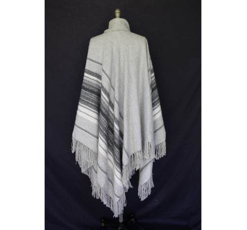 vintage Alpaca Fair Trade blanket Poncho Peruvian jumper wool cloak cape Jacket - Picture 6 of 11
