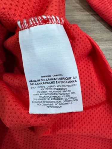 Nike Aeroreact Men's Running Jacket XL Red Half Zip Lightweight Swoosh Logo EUC - Picture 6 of 11