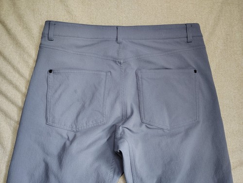 Western Rise Pants Mens 34x30 Gray Diversion Pant Stretch Casual Travel Chino - Picture 6 of 9