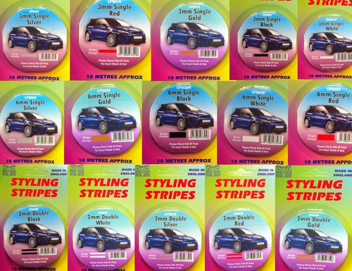 SIGNS MIRRORS DECORATIVE PIN STRIPE COACHLINE TAPE x 10 METRE FURNITURE DIY