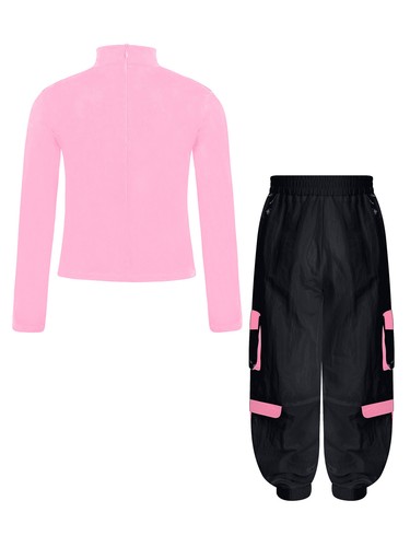 Girls Set Tennis Tracksuit Color Block Outfits Badminton Sweatsuit Cycling Golf - Picture 57 of 68