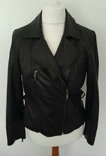 Rocha John Rocha - Biker Style Soft Real Leather Jacket Black Size 12