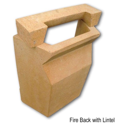 Argilla Fireback & Lintel argilla per fuochi a carbone o legna aperti - Foto 11 di 13