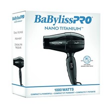 BaBylissPRO Nano Bambino Compact Dryer Black Travel Size Dual Voltage BNT5510UC