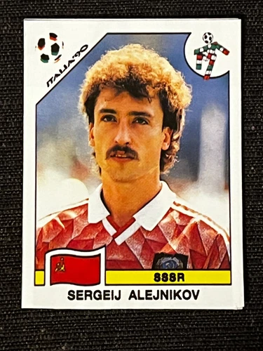 STICKER PANINI WORLD CUP ITALY 90 ALEJNIKOV SSSR URSS # 143 RECUP REMOVED