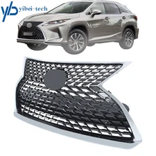 Front Upper Grille Chrome Trim With Sensor Hole Suit For Lexus RX350L 2020-2022