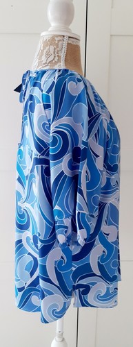 LOVE MARK HEYES Ladies Blue Printed Top Blouse Size UK 18 BNWT - Picture 3 of 6