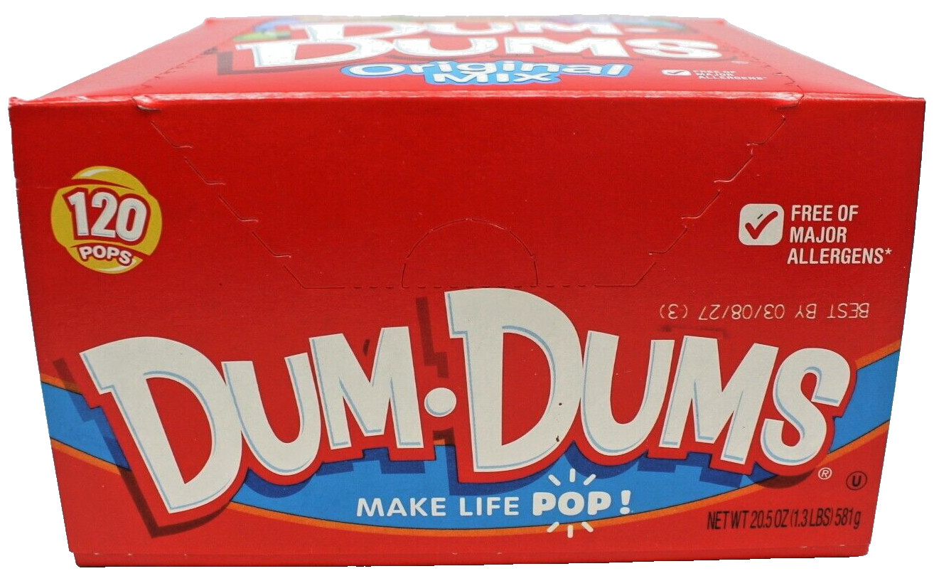 Dum Dums Pops Candy 120 Ct Suckers Lollipops Bulk OVER 1 LB Assorted Flavors