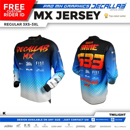 Decallab Motocross MX  BMX DH racing jersey - Picture 1 of 4