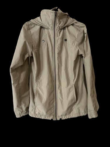 Columbia Size M, Women’s Full Zip, Hooded Basic Jacket, Khaki Color