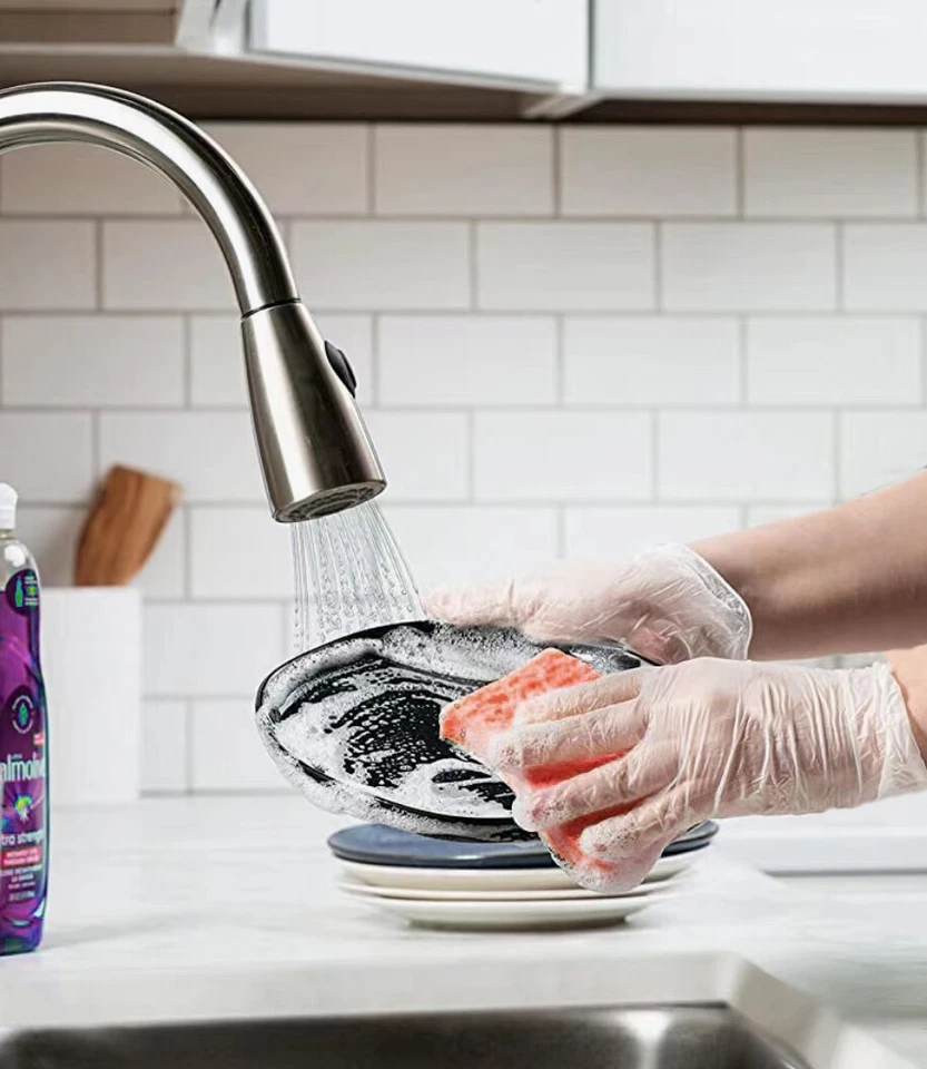 Guantes de vinilo 10-2000 piezas, transparentes, S, M, L Foto 4 de 4