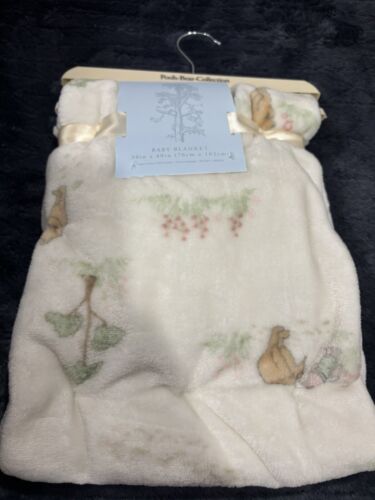 NEW Pooh Bear Collection Winnie The Pooh Piglet 30"x40" Baby Blanket - Picture 3 of 6