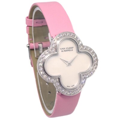 Van Cleef & Arpels Alhambra Ref.HH17353 Quartz Watch 18KWG Diamond Pink 133541