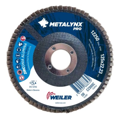 Metalynx Pro Premium Fächerscheiben INOX 4-1/2'' 5'' 40 60 80 Körnung Edelstahl Inox Mopp