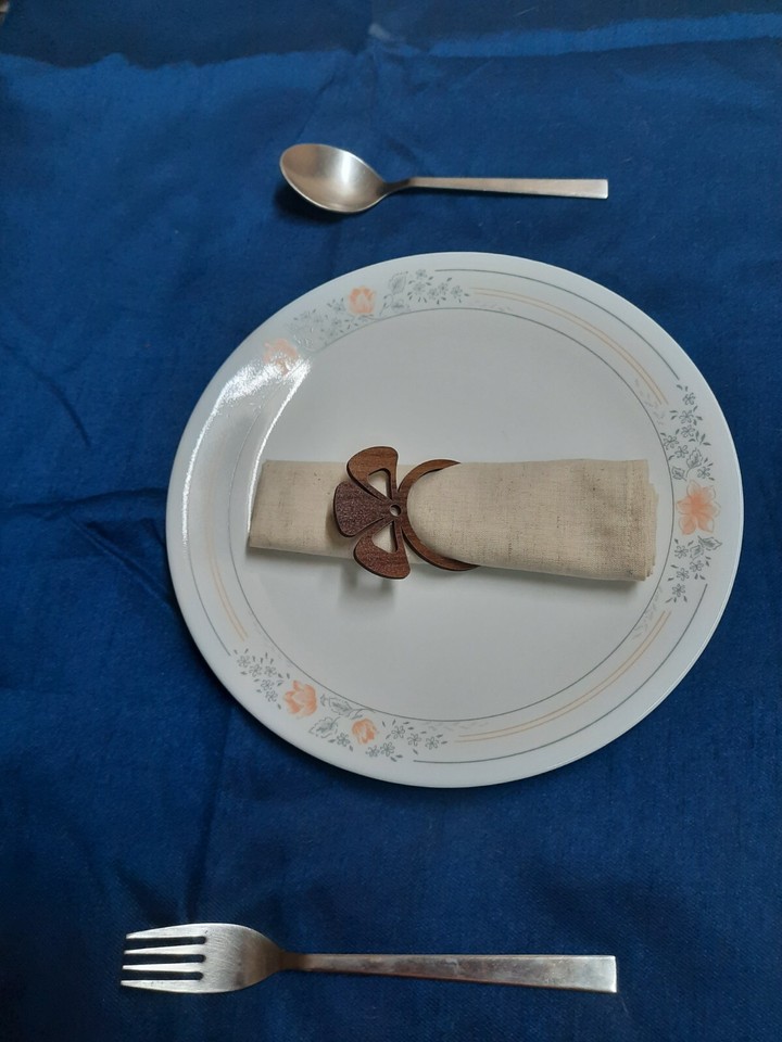 Place Mats Dining Accessories Wood Table Mats Set of 6 pcs with 6