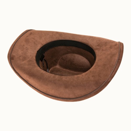 Chic and Stylish Unisex Faux Suede Western Cowboy Hat in *CAMEL* - Bild 3 von 3