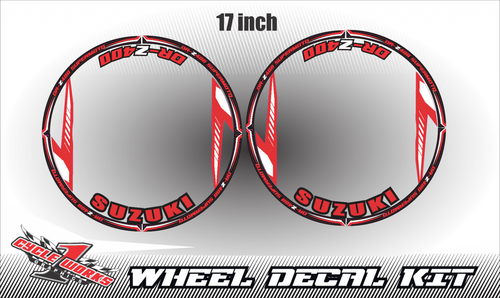 Wheel Stickers for Suzuki DR-Z 400 DRZ SUPERMOTO Rim TapeDecals Graphics D1 - Picture 2 of 4