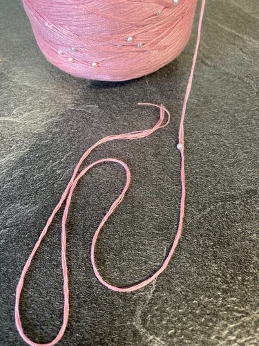 Beautiful Pearl Silk Pure Cotton Yarn with Pearls 350g cone knitting crochet - Picture 15 of 45