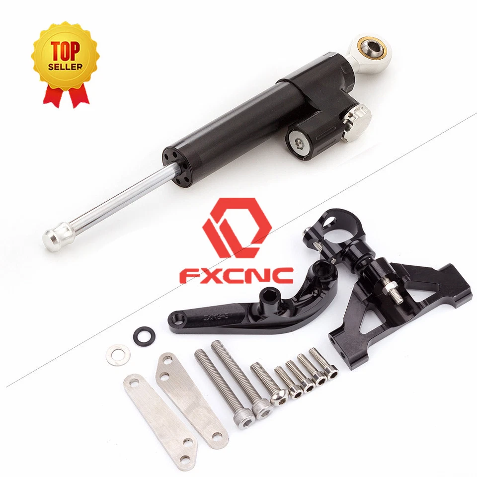 EE. UU. Para Kawasaki ZX14R 06-16 Amortiguador de Dirección Estabilizador Lineal + Kit de Soporte Verde Foto 2 de 4