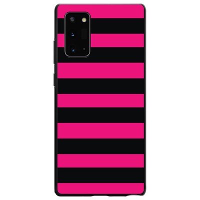 Hard Case Cover for Samsung Galaxy Note Black & Pink Bold Stripes