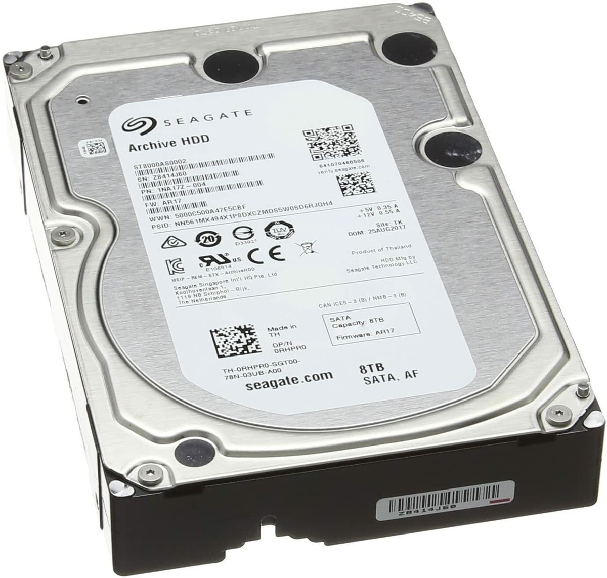 Seagate Archive HDD 8TB SATA 3.5インチ Amazon.com: Seagate 希捷Archive HDD v2 8TB SATA 6Gb/s 128MB