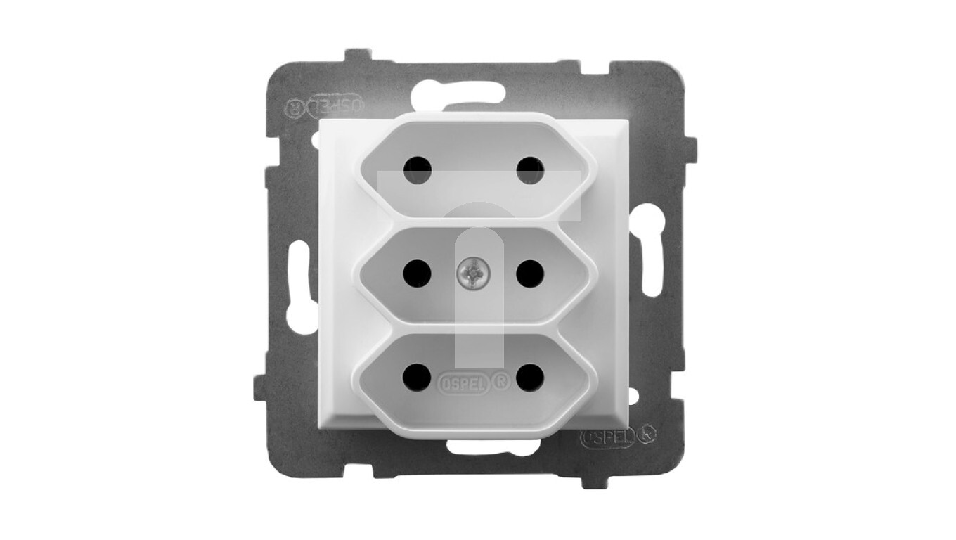 ARIA Triple EURO socket white GP-3U / m / 00 /T2UK