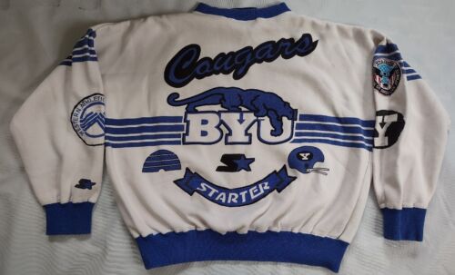 VINTAGE RARE 80's STARTER BYU COUGARS ALL OVER SWEATSHIRT SIZE M - Picture 2 of 12