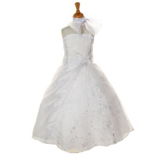 WHITE Size 14 Flower Girl Dress Communion Bridesmaid Birthday Recital Graduation