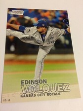 2016 Topps Stadium Club Jumbo 5x7 Edison Volquez Royals 266 #’d /49