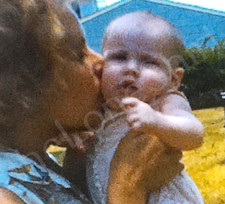 1964 60s Mom Woman Baby Kissing Playing Backyard 8mm Movie Film