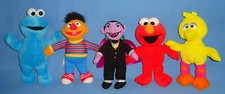 Plush Sesame Street ERNIE-ELMO-BIG BIRD-COOKIE MONSTER-THE COUNT-Muppet Lot-5