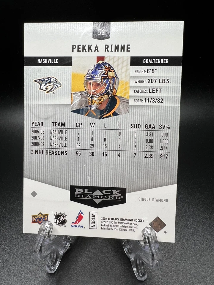 2009-10 Upper Deck Black Diamond - Pekka Rinne #52 - Image 2 of 2