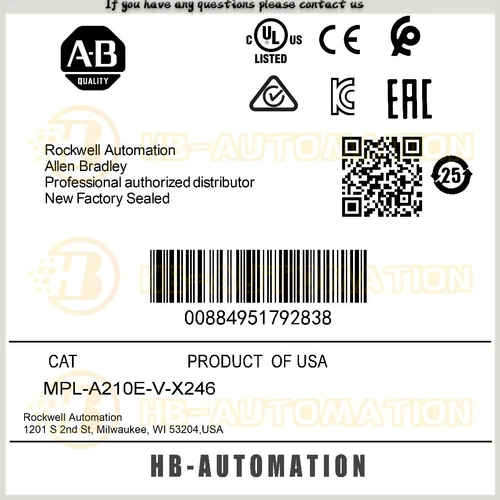 NEW MPL-A210E-V-X246 Servo Motors AB Brand in Box MPLA210EVX246 ZYT0 | eBay