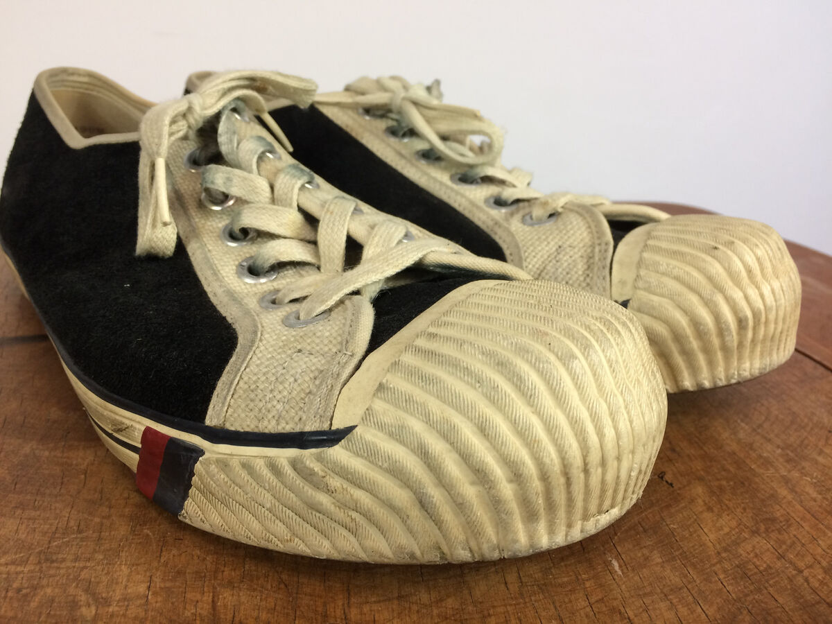 Rare Vintage 60s 70s Shell Toe Pro Keds Leather Canvas Low Athletic Shoes  USA