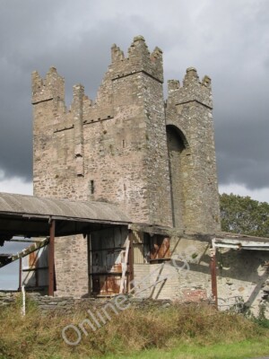 Photo 6x4 Old hay barn next to Kilclief Castle The loose tin sheets make  c2011