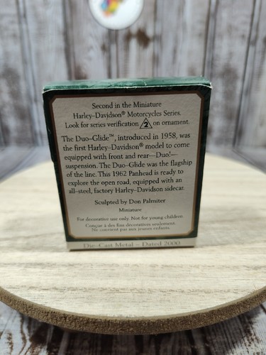 2000 Hallmark Keepsake Ornament 1962 Duo-Glide Harley-Davidson Miniature - Picture 2 of 8
