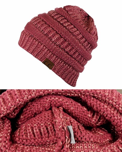 Hot item! CC Beanie New Women's Knit Slouchy Thick Cap Hat Unisex Solid Color - Picture 257 of 391