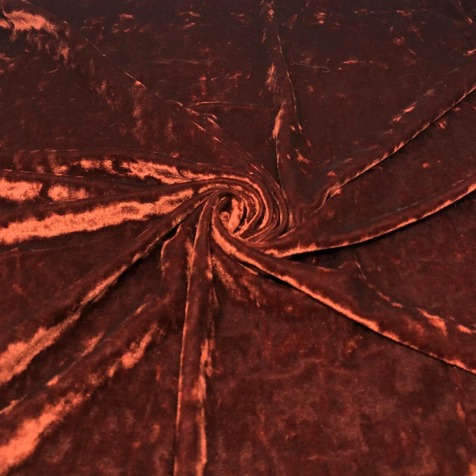 Terciopelo elástico triturado de cobre sólido Foto 2 de 4