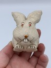 Artesania Rinconada Handmade Ceramic White Rabbit Clay Figurine Uruguay Retired