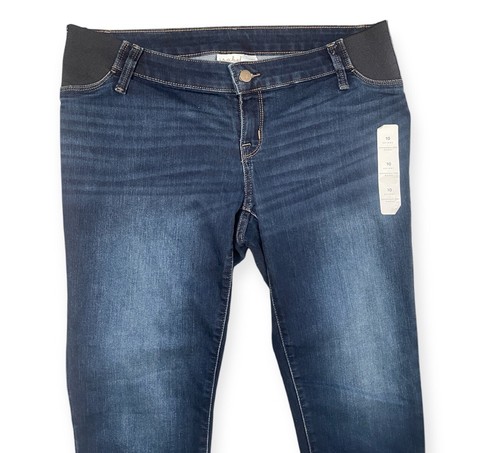 Under Belly Skinny Maternity Jeans - Isabel Maternity, Dark Wash, Sz 10 - Picture 4 of 6