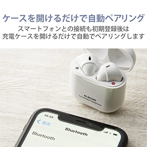 ELECOM wireless earphone earphone Bluetooth 5 Lightweight inner ear type call - Picture 6 of 7