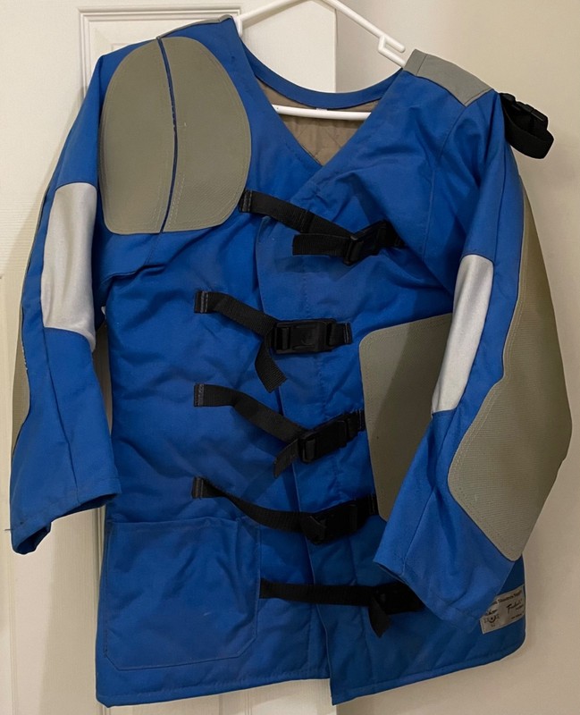 Blue right hand Champion Shooter Supply Freelands Products Shooting Coat Sz 38