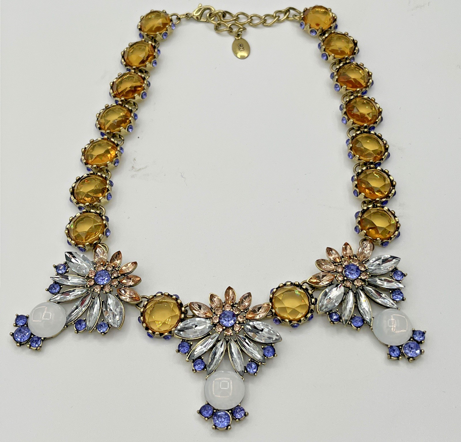 Signed Cara Couture Multicolor Statement Necklace… - image 6