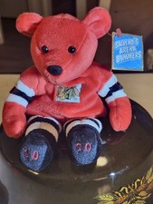 RARE Chicago Blackhawks Millennium Plush Bear Salvinos Arena Bammers w/Hang Tag!