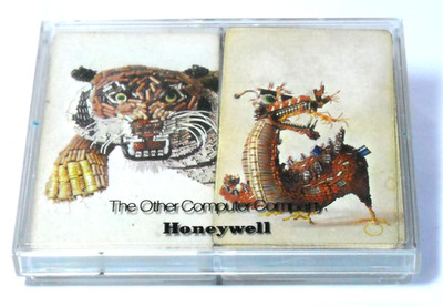 VTG 1968 Honeywell Binary 'The Other Computer Company' 2-Deck Set Tiger Dragon