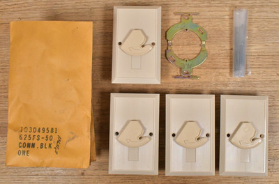 4x Vtg Telephone Phone Land Line Data Jack Wall Plate Cover Slide Open Retro
