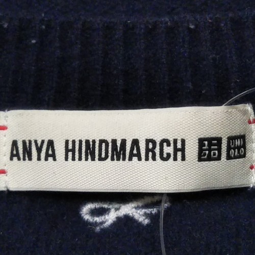 Auth Anya Hindmarch - Dark Navy Navy White Women's Sweater - Picture 3 of 7